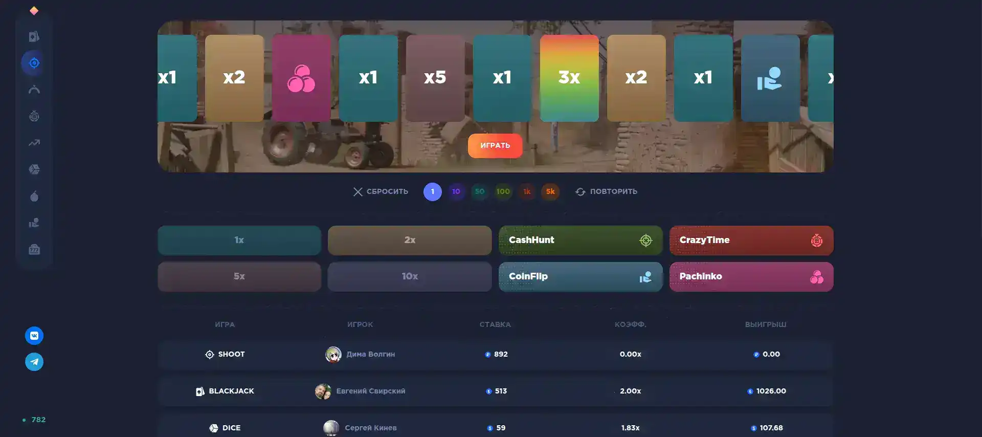 Бонусы и акции в казино Адмирал Икс